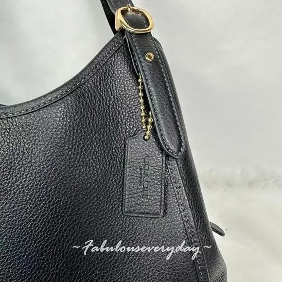 Coach Erin Shoulder Bag In Leather/Gold/Black CAQ86 NWT - Picture 8 of 11
